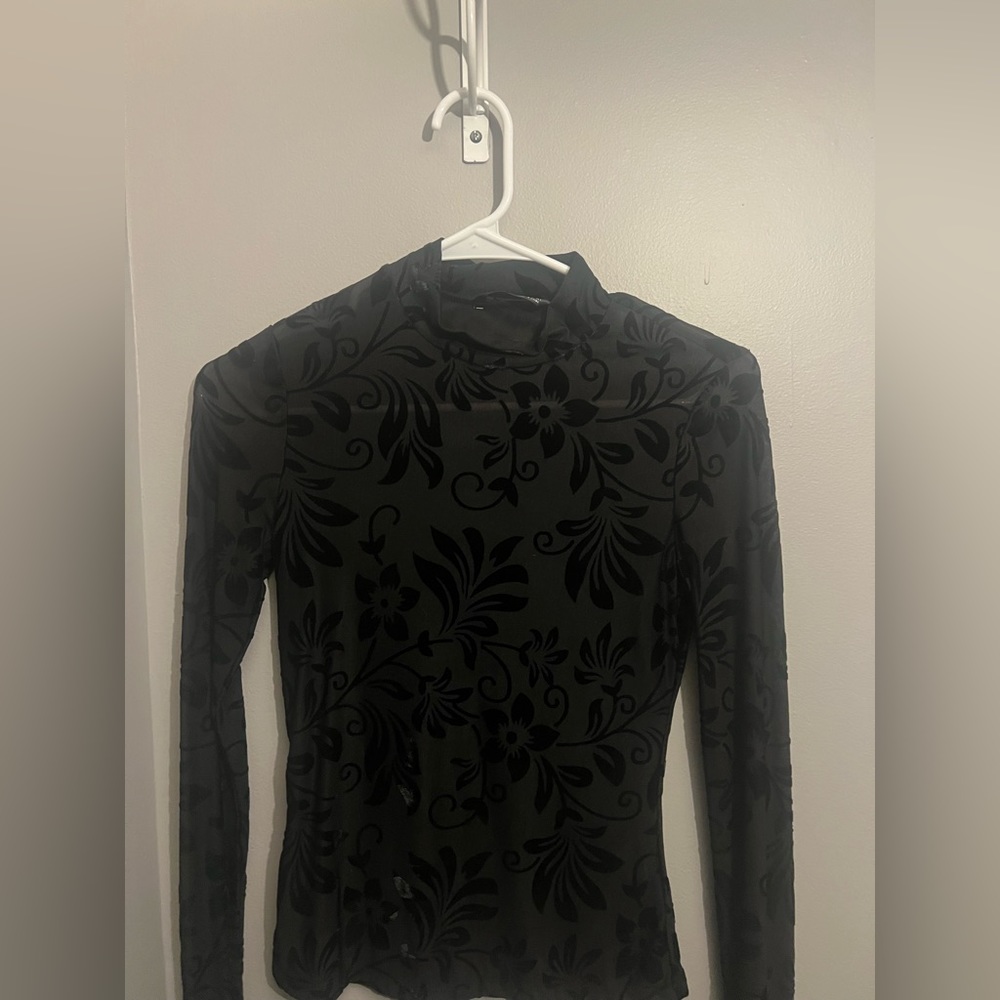 Long sleeve sheer shirt